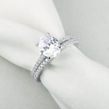 Appealing 1.9Ct Oval Simulated Diamond Engagement Ring - ringsuniverse