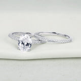 Appealing 1.9Ct Oval Simulated Diamond Engagement Ring - ringsuniverse