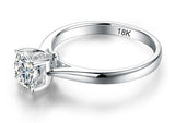 18K White Gold Pt 2 Carat AAA+ CZ Diamonds Silver Ring - ringsuniverse
