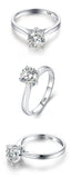 18K White Gold Pt 2 Carat AAA+ CZ Diamonds Silver Ring - ringsuniverse