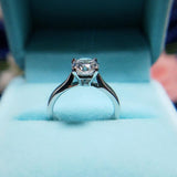 18K White Gold Pt 2 Carat AAA+ CZ Diamonds Silver Ring - ringsuniverse