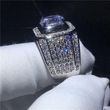 New Sterling Silver Solitaire 4ct Simulated Diamond Ring - ringsuniverse