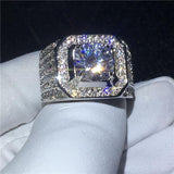 New Sterling Silver Solitaire 4ct Simulated Diamond Ring - ringsuniverse