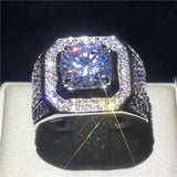 New Sterling Silver Solitaire 4ct Simulated Diamond Ring - ringsuniverse
