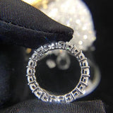 Silver Simulated Diamond Eternity Wedding, Engagement Ring - Rings Universe