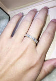 Silver Simulated Diamond Eternity Wedding, Engagement Ring - Rings Universe