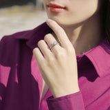 Lovely 6 Prong Round 1.0Ct D Color Moissanite Ring - Rings Universe