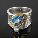 Ethnic Personality Design with Water Drop Stone Ring - ringsuniverse