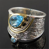 Ethnic Personality Design with Water Drop Stone Ring - ringsuniverse