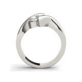 Vintage Style Twist Type Simulated Diamond Engagement Ring - Rings Universe