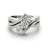 Vintage Style Twist Type Simulated Diamond Engagement Ring - Rings Universe