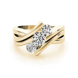 Vintage Style Twist Type Simulated Diamond Engagement Ring - Rings Universe
