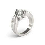 Vintage Style Twist Type Simulated Diamond Engagement Ring - Rings Universe