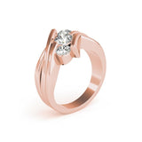 Vintage Style Twist Type Simulated Diamond Engagement Ring - Rings Universe