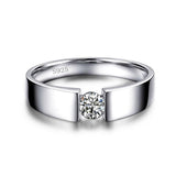 Solitaire Simulated Diamond Engagement Wedding Ring - Rings Universe