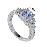 Luxury Round AAA Zircon Diamonds Fine Jewelry Ring - Rings Universe