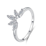 Silver Rhombus AAA+ CZ Diamonds Crown Gold Color Ring - Rings Universe