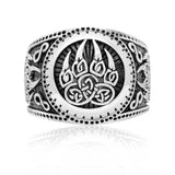 Retro Thai silver Bear Paw Geometric Ring - ringsuniverse