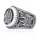 Retro Thai silver Bear Paw Geometric Ring - ringsuniverse