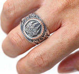 Retro Thai silver Bear Paw Geometric Ring - ringsuniverse