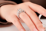 Vintage Princess cut Lab Diamond Wedding Ring - Rings Universe