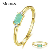 Luxury Silver Green Tourmaline Fashion Fine Jewelry Ring - Rings Universe