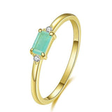 Luxury Silver Green Tourmaline Fashion Fine Jewelry Ring - Rings Universe