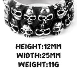 Stainless Steel Man Men Rings Punk Rock Gothic HipHop Domineering Multiple Skull Carving for Biker Male Boy Fashion Jewelry Gift - ringsuniverse