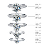 Amazing Solitaire 1ct 2ct 3ct Moissanite Diamond Ring - Rings Universe