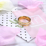 Gold  and Silver Color Couples Promise Crystal Rings - Rings Universe