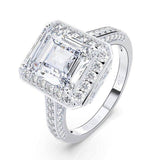 Elegant 3.9 Carat Emerald Cut Lab Diamond Luxury Wedding Ring - Rings Universe
