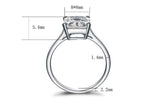 3.0 Carat Elegant Princess Cut Lab Diamond Luxury Wedding Ring - Rings Universe