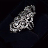 Vintage Court Simulated Diamond Engagement Wedding Ring - Rings Universe