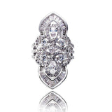 Vintage Court Simulated Diamond Engagement Wedding Ring - Rings Universe