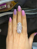 Vintage Court Simulated Diamond Engagement Wedding Ring - Rings Universe