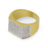 Gold Plated Men's Luxury Hip Hop Simulated Diamond Ring - ringsuniverse