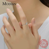 Silver Minimalism Clear AAA+ Quality CZ Diamonds Ring - Rings Universe