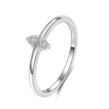 Silver Minimalism Clear AAA+ Quality CZ Diamonds Ring - Rings Universe