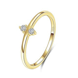 Silver Minimalism Clear AAA+ Quality CZ Diamonds Ring - Rings Universe