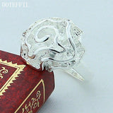 Fashion Silver Rose Ring For Women - Rings Universe