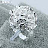 Fashion Silver Rose Ring For Women