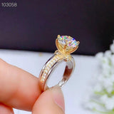 Sparkling 0.5Ct - 3Ct Moissanite Diamond Wedding or Engagement Rings - ringsuniverse