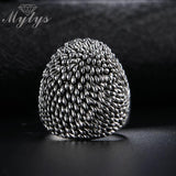 Trendy Black Retro Vintage Theatrical Design Big Ring - Rings Universe