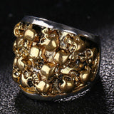 Fashion Golden Skull Retro Ring - ringsuniverse
