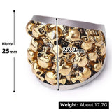 Fashion Golden Skull Retro Ring - ringsuniverse