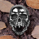 Stainless Steel Men Rings Domineering Devil Skull Punk Rock Gothic for Biker Male Boyfriend Jewelry Creativity Gift Wholesale - ringsuniverse