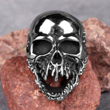 Stainless Steel Men Rings Domineering Devil Skull Punk Rock Gothic for Biker Male Boyfriend Jewelry Creativity Gift Wholesale - ringsuniverse
