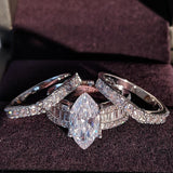 Luxury marquise AAA+ Cz Diamonds Wedding ring - Rings Universe