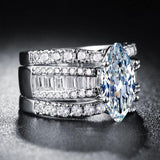 Luxury marquise AAA+ Cz Diamonds Wedding ring - Rings Universe