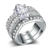 Luxury marquise AAA+ Cz Diamonds Wedding ring - Rings Universe